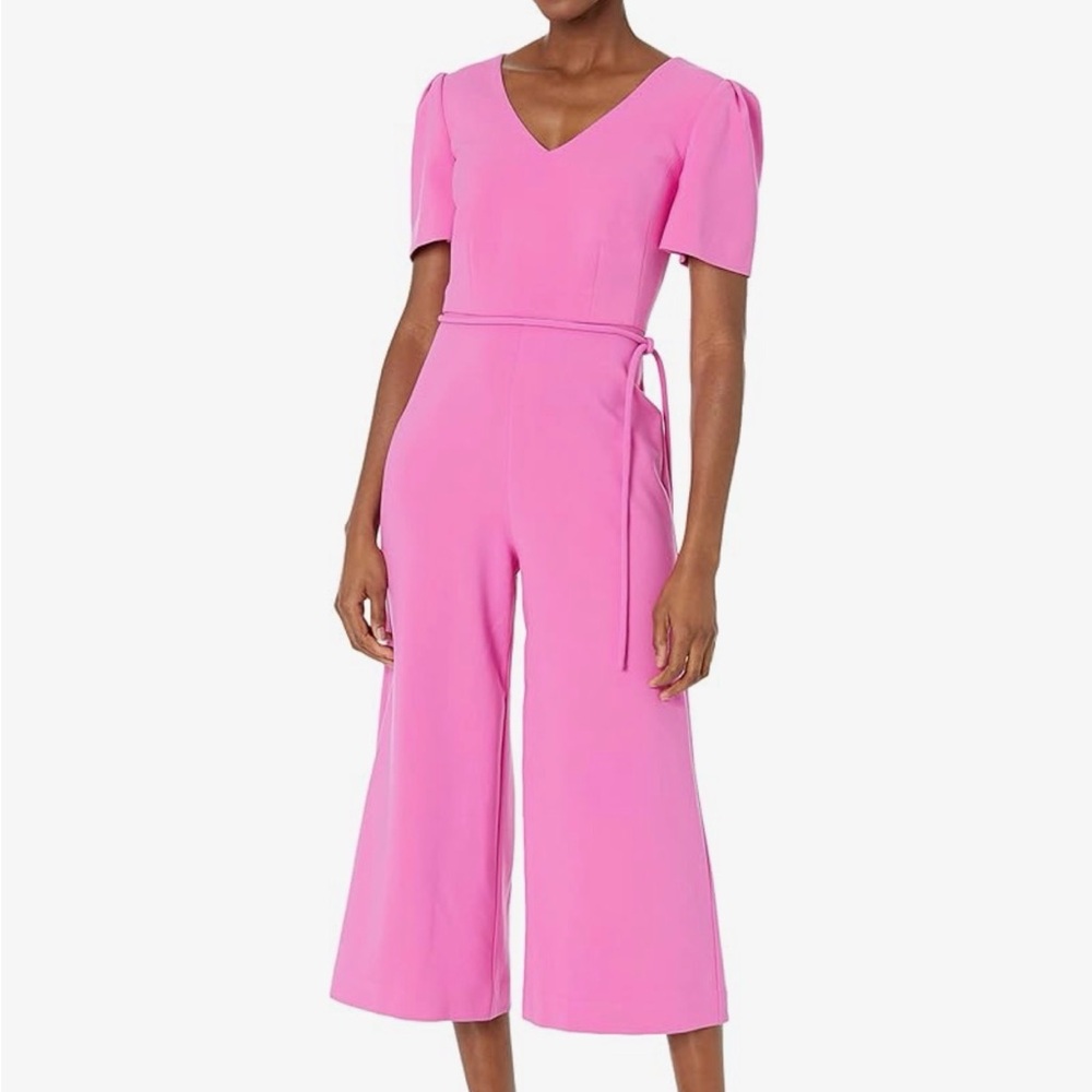 Trina Turk Women's Cropped Wide Leg Jumpsuit Sz 6